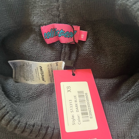 NWT Edikted Desiree knitted low rise fold over pants - Picture 4 of 4